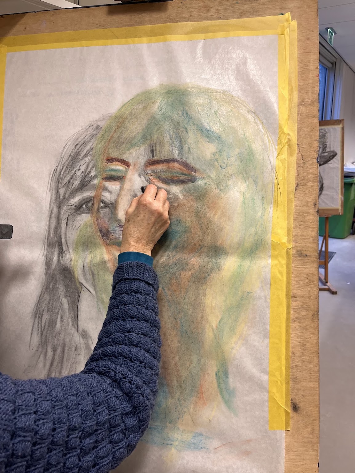 Portfolio-advies aan een tekening in de studio van Angelica Obino